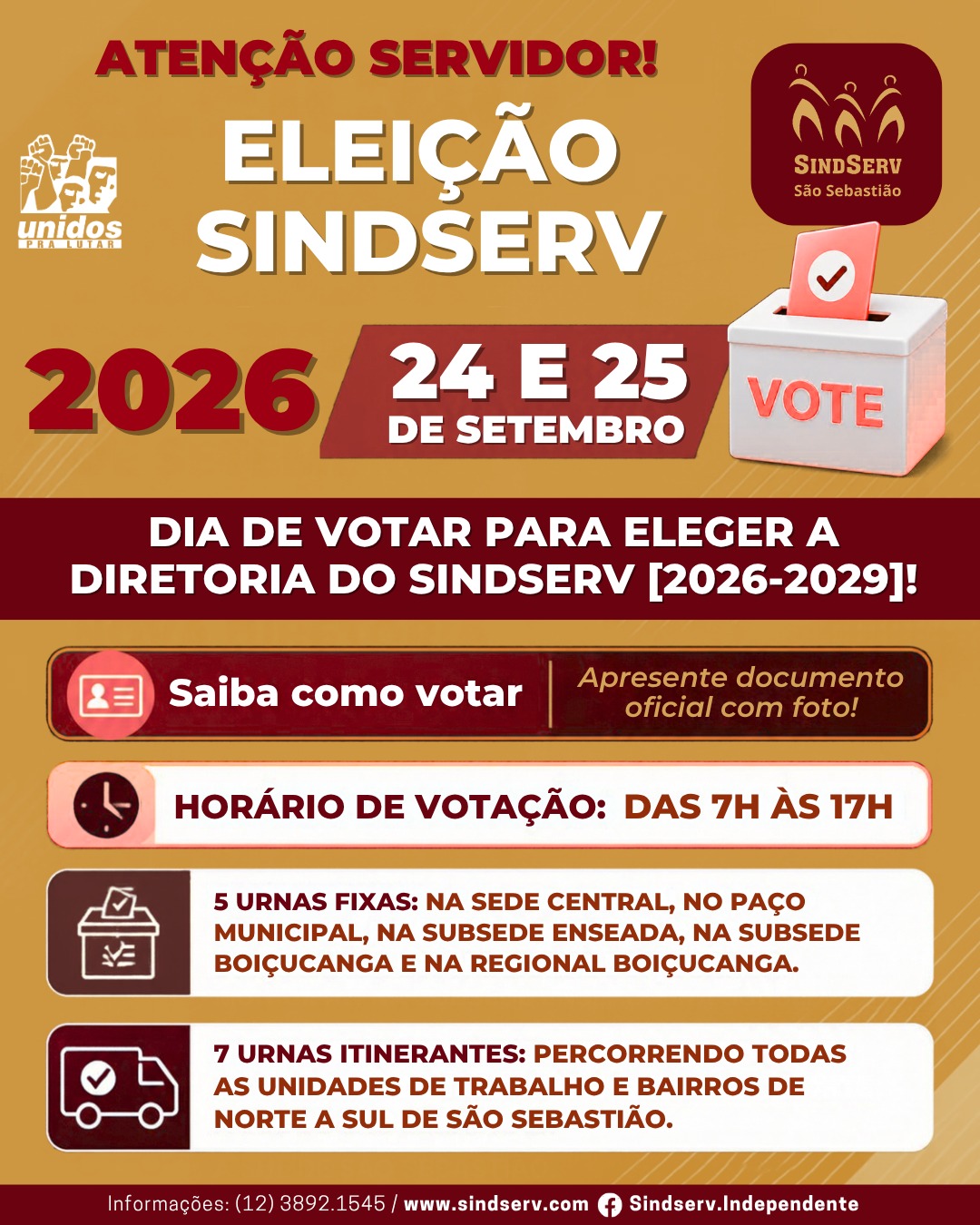 Aviso Eleição 2026